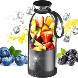 Blender Portabil 500ml, 6 Lame 3D, Reincarcabil 2400mAh, Portabil, Compact, Silentios, Fara BPA, Auto-Curatare, Smoothie-uri, Sucuri, Shake-uri Proteice