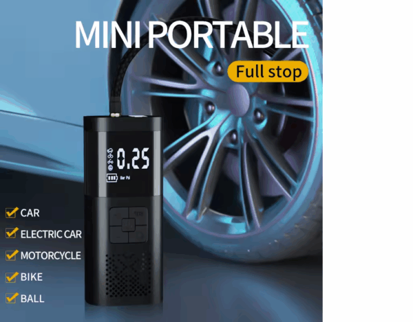 Pompa Aer Inteligenta Multifunctionala cu Power Bank, 5 Accesorii Auto/Moto/Sport, 4000mAh (SY0001.4) - imagine 4