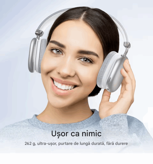 Căști Wireless Bluetooth HOCO W35 Max 🎧 – Sunet Puternic & Design Premium - Black / Negru - imagine 3