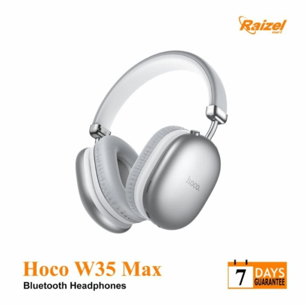Căști cu Autonomie Mare Wireless Bluetooth,  Hoco W35MAX – ,  5.3, 200h Standby, Over-Ear - Silver - imagine 4