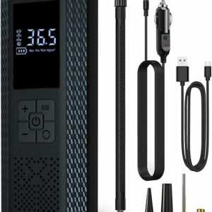 Mini Compresor Auto – Digital, LED, 150 PSI 10bar, 4000mAh