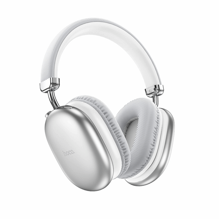 Căști Wireless Bluetooth HOCO W35 Max 🎧 – Sunet Puternic & Design Premium - Silver