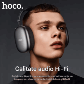 Casti Over Ear Hoco W55 Design Pliabil Bluetooth Capacitate 800mAh Gri4