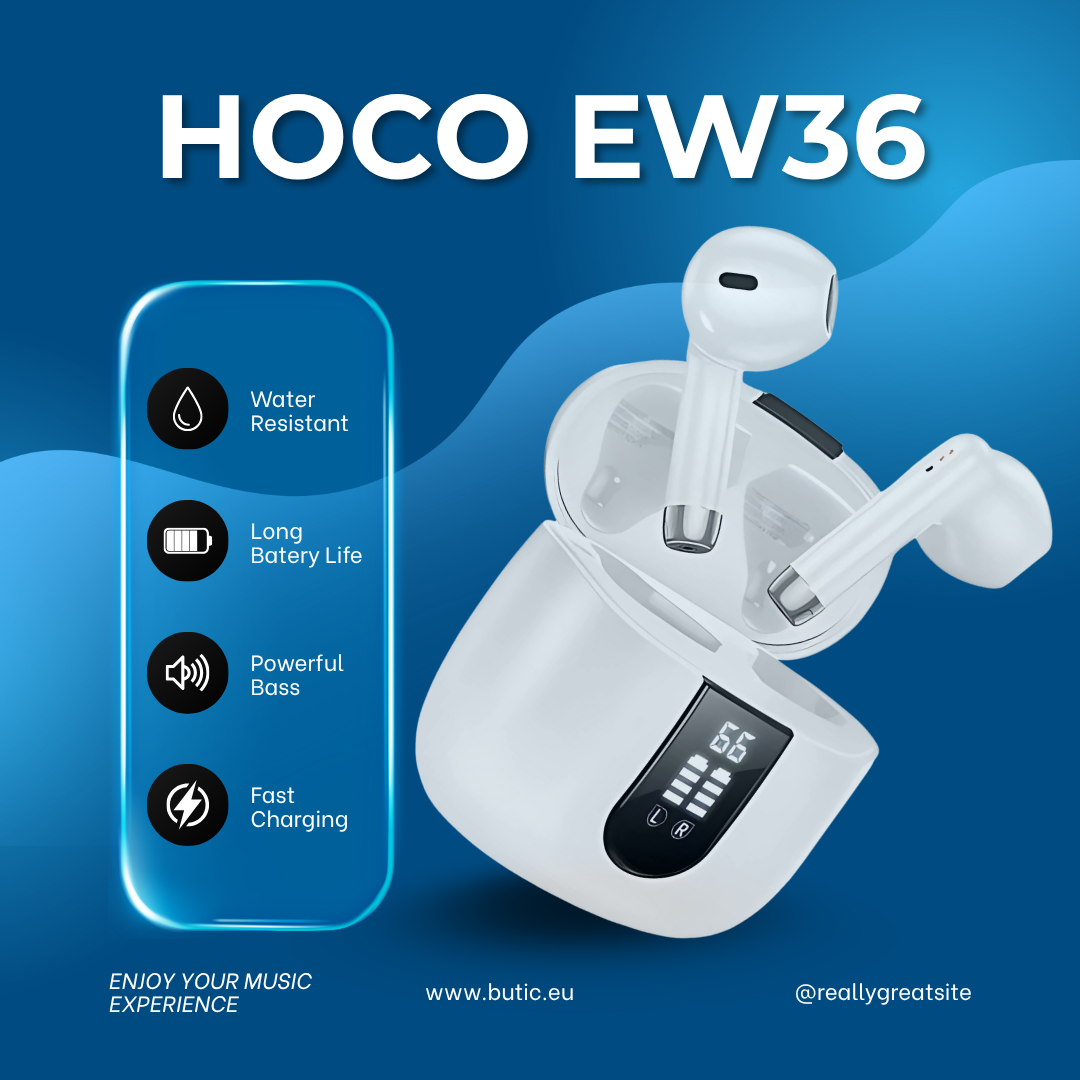 hoco ew36 casti wireless ear buds bluetooth 5 3 150h standby 400mah980633 2