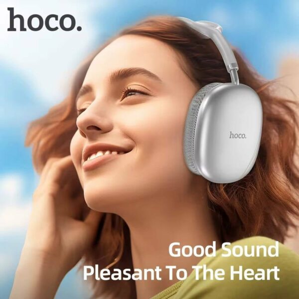 Hoco W55 – Căști Wireless Over-Ear Bluetooth 5.3, Baterie 200h Standby, Gri Air Triumph - imagine 2