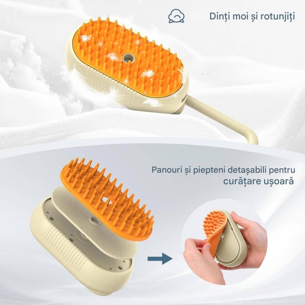 perie cu abur animale Curățare simplă și rapidă – Panouri detașabile pentru spălare ușoară și igienă perfectă.